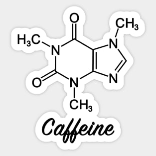 Caffeine Molecule Sticker